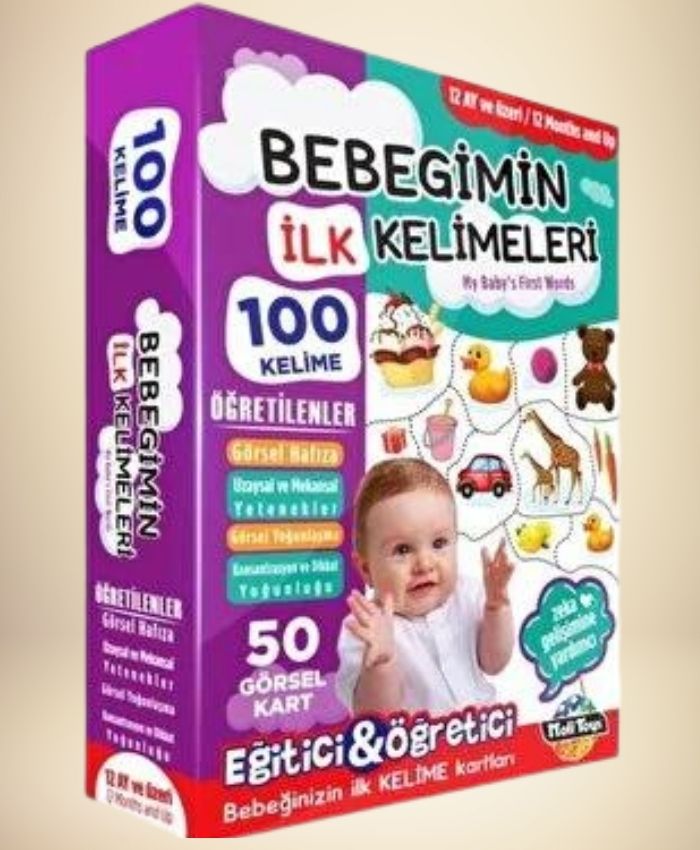 Bebeğim İlk 100 Kelime Rehberi - Bebek Gelişim Ve Eğitim Kitabı