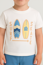 Erkek Bebek Surf Skate Yazılı Kısa Kollu Şortlu Takım
