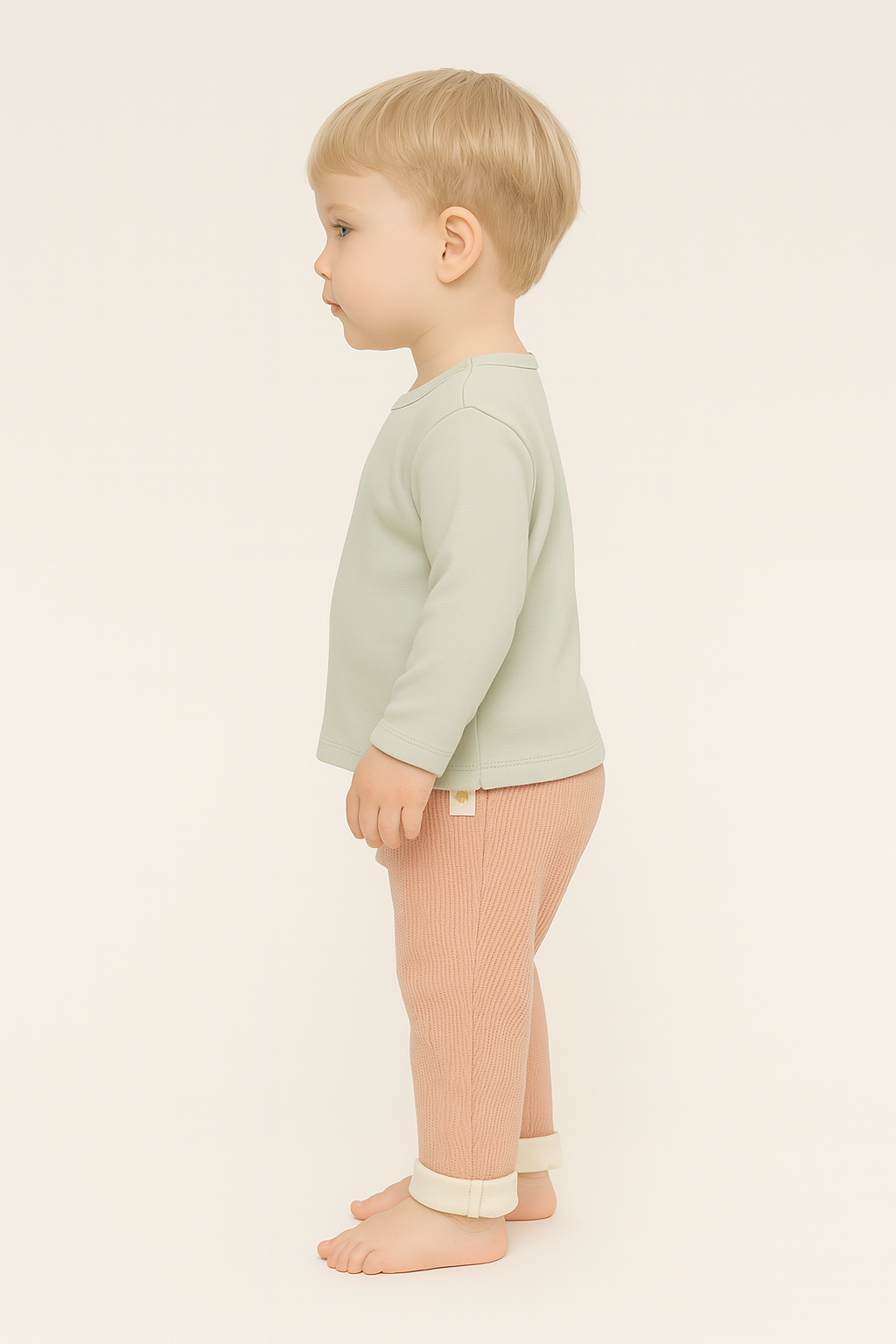 Erkek Bebek Uçan Balon Baskılı Uzun Kollu Sweat Waflee Kumaşlı Pantolon Takım