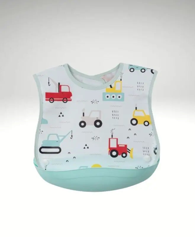 Araba Desenli Su Geçirmez Bebek Önlüğü - Leke Tutucu Pamuklu Önlük - Araç - Gereç/bebek araç gereçleri