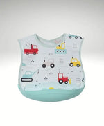 Araba Desenli Su Geçirmez Bebek Önlüğü - Leke Tutucu Pamuklu Önlük - Araç - Gereç/bebek araç gereçleri