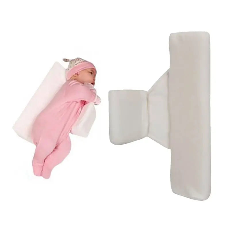 Bebek Yan Yatış Yastığı - Biorganik - Pembe - Ekru - Mavi Renk - Araç - Gereç/Yan Yatış Yastığı