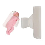 Bebek Yan Yatış Yastığı - Biorganik - Pembe - Ekru - Mavi Renk - Araç - Gereç/Yan Yatış Yastığı