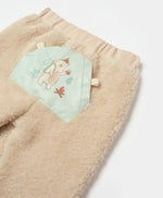 Erkek Bebek Beli Lastikli Kanguru Cepli Ayıcık Baskılı Peluş Alt Pantolon - Bebek Giyim/Erkek Bebek Giyim/Erkek Bebek