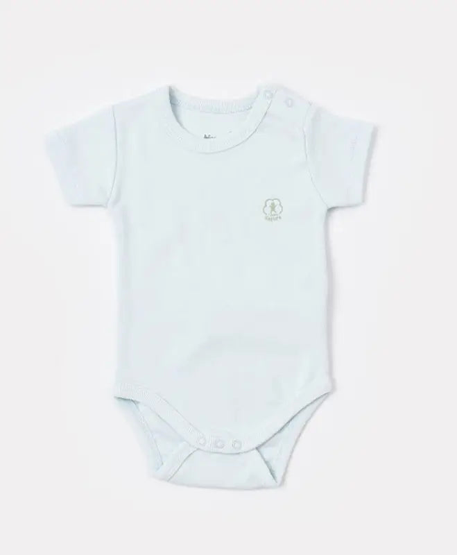 Erkek Bebek Kısa Kol Organik Pamuk Bebek Body Mavi Set 3 - 3-24 Ay - Çıtçıtlı Bady - Bebek Giyim/Erkek Bebek