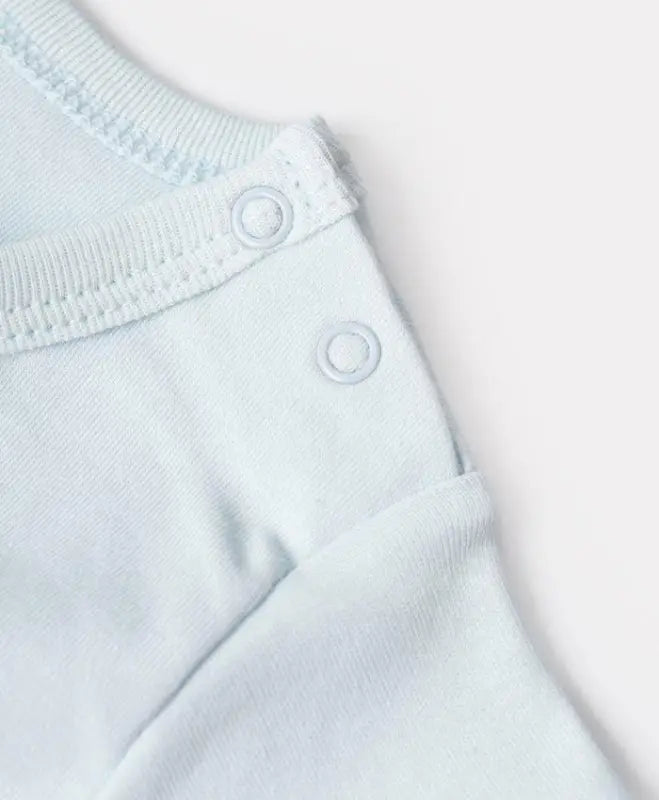 Erkek Bebek Kısa Kol Organik Pamuk Bebek Body Mavi Set 3 - 3-24 Ay - Çıtçıtlı Bady - Bebek Giyim/Erkek Bebek