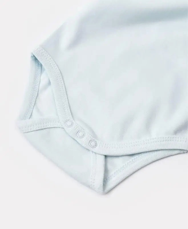 Erkek Bebek Kısa Kol Organik Pamuk Bebek Body Mavi Set 3 - 3-24 Ay - Çıtçıtlı Bady - Bebek Giyim/Erkek Bebek