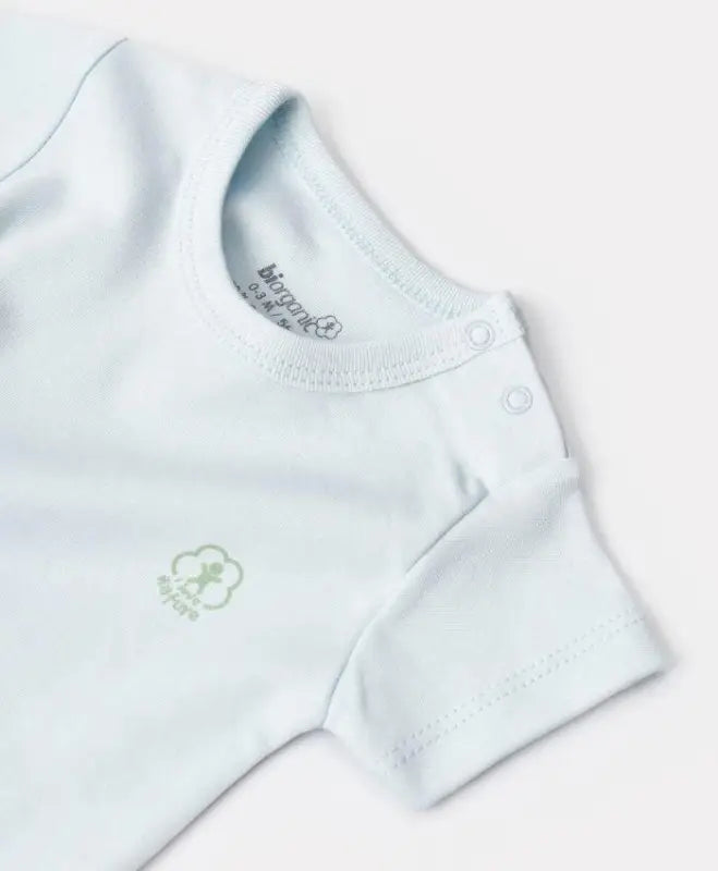 Erkek Bebek Kısa Kol Organik Pamuk Bebek Body Mavi Set 3 - 3-24 Ay - Çıtçıtlı Bady - Bebek Giyim/Erkek Bebek