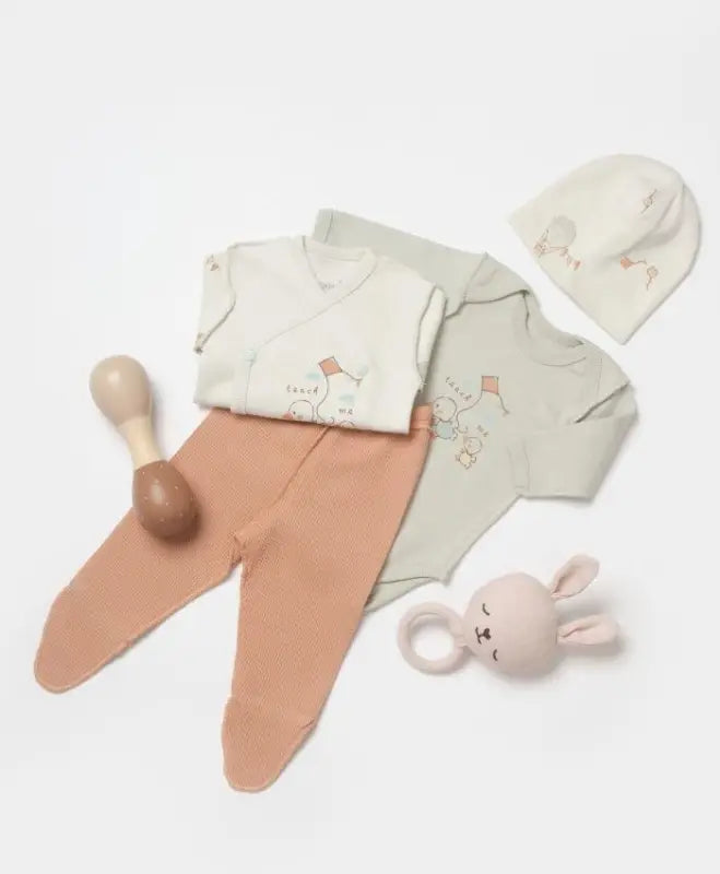 Erkek Bebek Organik Civciv Baskılı 4Lü Zıbın Seti - mint yeşili / 0-3 ay - Bebek Giyim/Erkek Bebek Giyim/Erkek Bebek