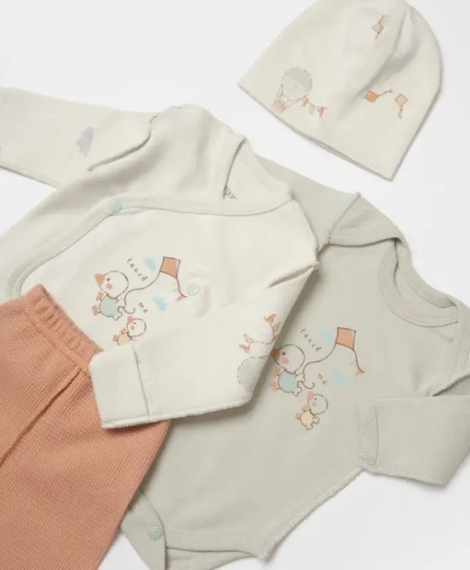 Erkek Bebek Organik Civciv Baskılı 4Lü Zıbın Seti - mint yeşili / 0-3 ay - Bebek Giyim/Erkek Bebek Giyim/Erkek Bebek