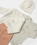 Erkek Bebek Organik Civciv Baskılı 4Lü Zıbın Seti - mint yeşili / 0-3 ay - Bebek Giyim/Erkek Bebek Giyim/Erkek Bebek