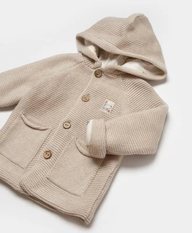 Erkek Bebek Triko Kapşonlu Hırkalı Kadife Pantolonlu 3Lü Takım - Bebek Giyim/Erkek Bebek Giyim/Erkek Bebek Takımları