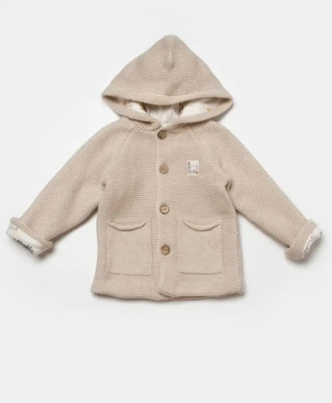 Erkek Bebek Triko Kapşonlu Hırkalı Kadife Pantolonlu 3Lü Takım - Bebek Giyim/Erkek Bebek Giyim/Erkek Bebek Takımları