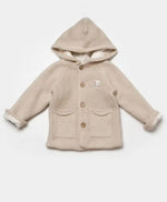 Erkek Bebek Triko Kapşonlu Hırkalı Kadife Pantolonlu 3Lü Takım - Bebek Giyim/Erkek Bebek Giyim/Erkek Bebek Takımları