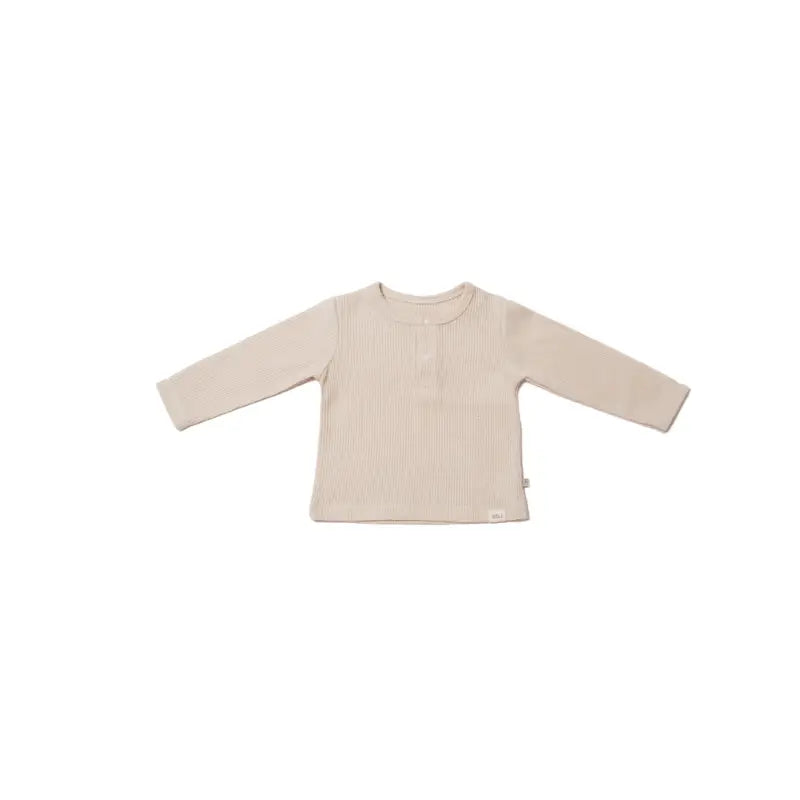 Erkek Bebek Waffle Kumaş Organik 2 Li Uzun Kollu Kahve Renk Takım - Önden Çıtçıtlı - Kahve Renk - 6 - 36 Ay - Bebek