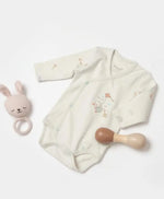 Erkek Bebekyandan Çıtçıtlı Teach Me Yazılı Uzun Kollu Organik Zıbın - Bebek Giyim/Erkek Bebek Giyim/Erkek Bebek Zıbın