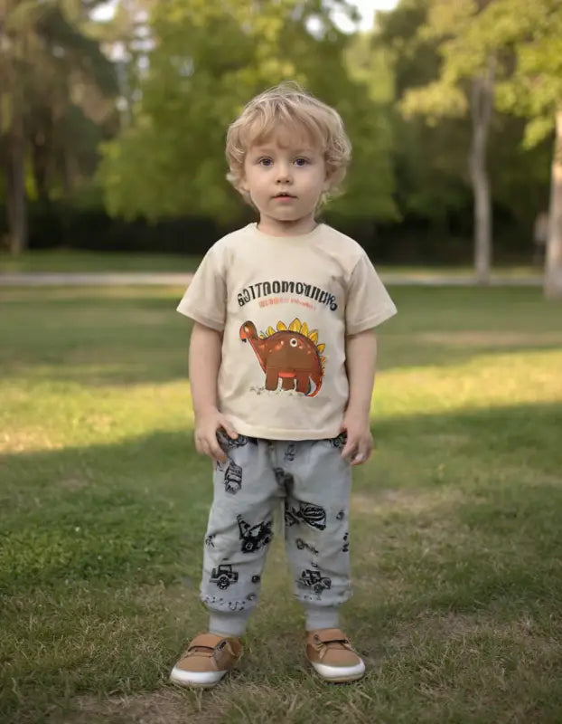 Erkek Çocuk Cepli Beli Lastikli Ribanalı Kamyon Baskılı Alt Eşofman - Erkek Çocuk Giyim/Erkek Çocuk Tek Alt