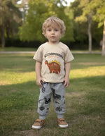 Erkek Çocuk Cepli Beli Lastikli Ribanalı Kamyon Baskılı Alt Eşofman - Erkek Çocuk Giyim/Erkek Çocuk Tek Alt