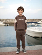 Erkek Çocuk Kapşonlu No Bad Vıbes Yazılı 3 İp 2Li Takım - Erkek Çocuk Giyim/Erkek Çocuk Takım