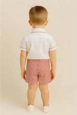 Erkek Çocuk Kısa Kol Gömlekli - Papyonlu - Şortlu Takım - Bebek Giyim/Erkek Bebek Giyim/Erkek Bebek Takımları