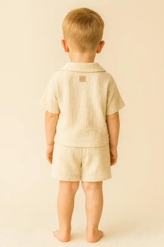 Erkek Çocuk Kısa Kollu - Müslin Kumaş - Şortlu Takım - Erkek Çocuk Giyim/Erkek Çocuk Takım