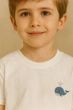 Erkek Çocuk Kısakollu - Bisiklet Yaka - Tişörtlü - Bel Ve Bilek Kısmı Lastikli - Cep Detaylı- Uzun Paça -Keten