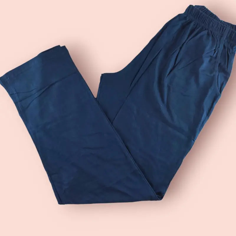 Erkek Düğmeli Pamuklu Uzun Kollu Pijama Takımı - Mavi 100% Pamuklu Uyku Seti - İç Giyim/Erkek İç Giyim/Erkek Pijama &