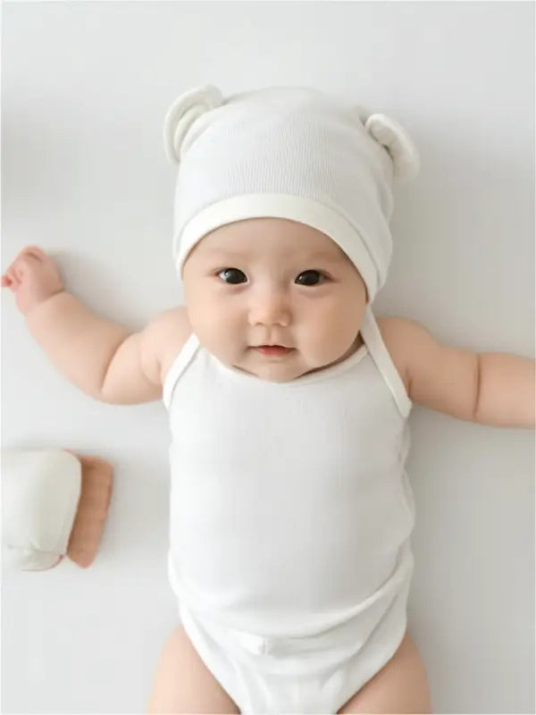 Kız Bebek İnce Askılı -Beyaz Renk-Cıtcıtlı Zıbın -Bady - Bebek Giyim/Kız Bebek Giyim/Kız Bebek Zıbın