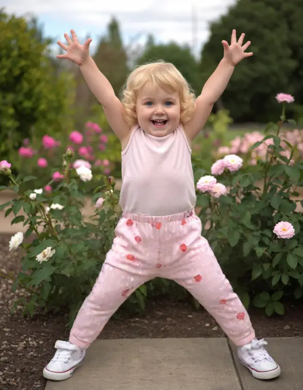 Kız Bebek Patikli 3Lü Tek Alt -Pamuklu- Pembe Renk-Şeftali Desenli-Kaşkorse-0-3-6 Ay - Bebek Giyim/Kız Bebek Giyim/Kız