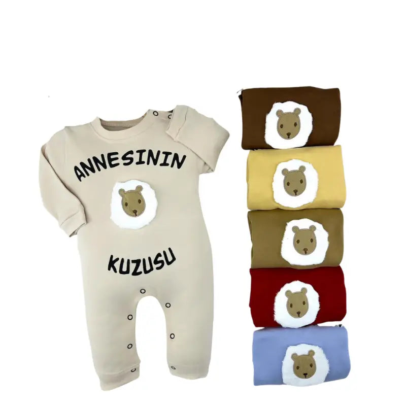 Kız Bebek Tulum | Annesinin Kuzusu | 3-6-9-12 Ay | Krem - Bebek Giyim/Kız Bebek Giyim/Kız Bebek Salopet