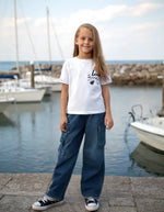 Kız Çocuk Kargo Cepli Kot Pantolon - 11-12-13-14-15 Yaş - Kız Çocuk Giyim/Kız Çocuk Pantolon