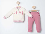 Kız Çocuk Love London Yazılıfermuarlı Ceket -Badi-Pantolon 3 Lü Takım - Kız Çocuk Giyim/Kız Çocuk Takım