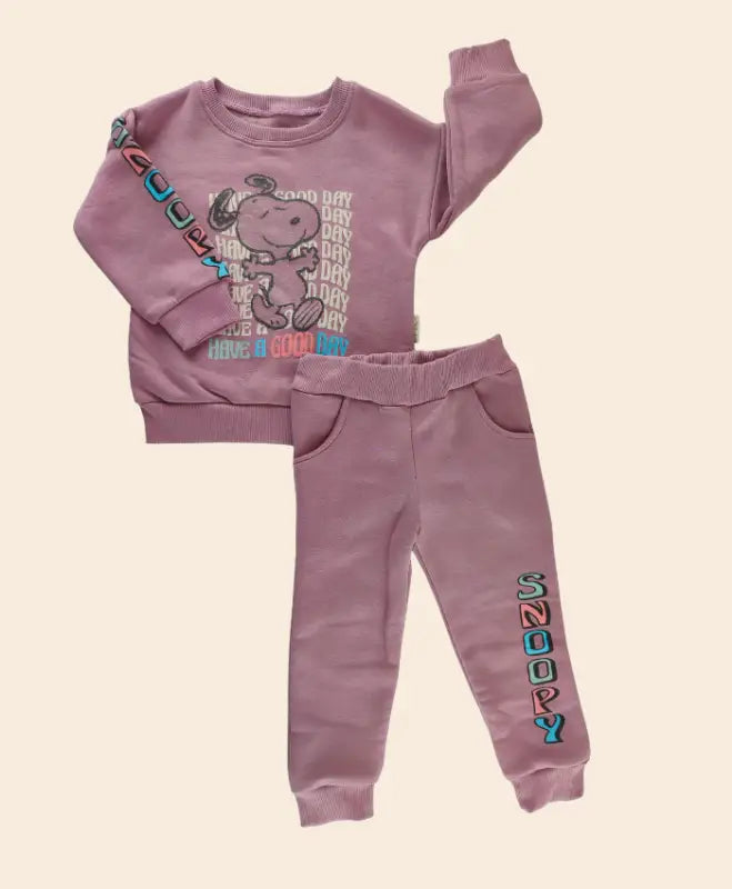 Kız Çocuk Mor Takımı | Uzun Kollu Sweat & Alt | 2 - 5 Yaş - Kız Çocuk Giyim/Kız Çocuk Takım