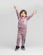 Kız Çocuk Mor Takımı | Uzun Kollu Sweat & Alt | 2 - 5 Yaş - Kız Çocuk Giyim/Kız Çocuk Takım