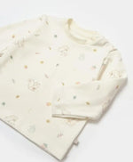 Kız Çocuk Peluş Yandan Düğmeli Kapşonlu Kanguru Cepli Kedi Baskılı 3Lü Takım - Bebek Giyim/Kız Bebek Giyim/Kız Bebek