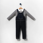 Kız Çocuk Salopet Takım | Sweat & Kot Salopet | Mavi | 3 - 6 Yaş - Kız Çocuk Giyim/Kız Çocuk Tulum & Salopet