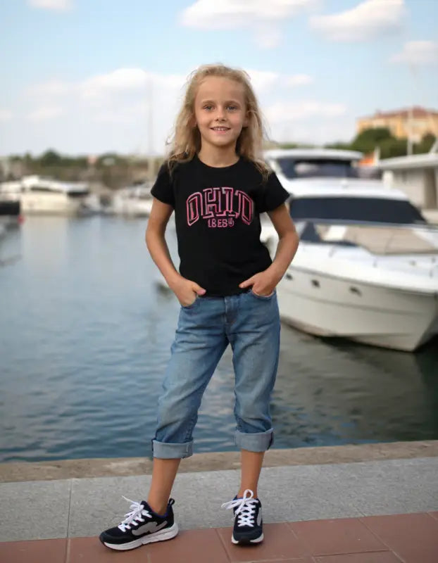 Kız Çocuk Siyah Tshirt | Fosforlu | 10 - 14 Yaş - Kız Çocuk Giyim/Kız Çocuk Tişört