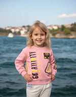 Kız Çocuk Sweatshirt | 3 Yaş | Pudra | Uzun Kol - Kız Çocuk Giyim/Kız Çocuk Sweatshirt