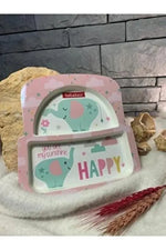 Melamin Fil Desenli 2 Bölmeli Unisex Mama Tabağı | Çocuk Yemek Tabakları - Araç - Gereç/bebek araç gereçleri