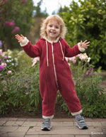 Önde Düğmeli Bebek Polar Tulum | Pembe | 9-12-18-24 Ay - Bebek Giyim/Kız Bebek Giyim/Kız Bebek Tulum