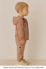 Parasut Kumaş Gül Kurusu Spor Takım – 3-5 Yaş Erkek Çocuk | Almira Bebek - Erkek Çocuk Giyim