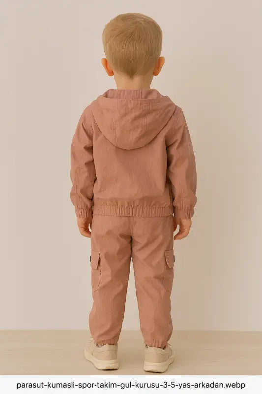 Parasut Kumaş Gül Kurusu Spor Takım – 3-5 Yaş Erkek Çocuk | Almira Bebek - Erkek Çocuk Giyim
