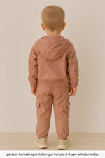 Parasut Kumaş Gül Kurusu Spor Takım – 3-5 Yaş Erkek Çocuk | Almira Bebek - Erkek Çocuk Giyim