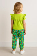 Renkli Kuş Desenli Çocuk Takım Elbise - Kız Kıyafet Seti - Kız Çocuk Giyim/Kız Çocuk Elbiseleri