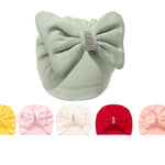 Taşlı Fiyonk Detaylı Penye Kız Çocuk Bone - Kategorisiz