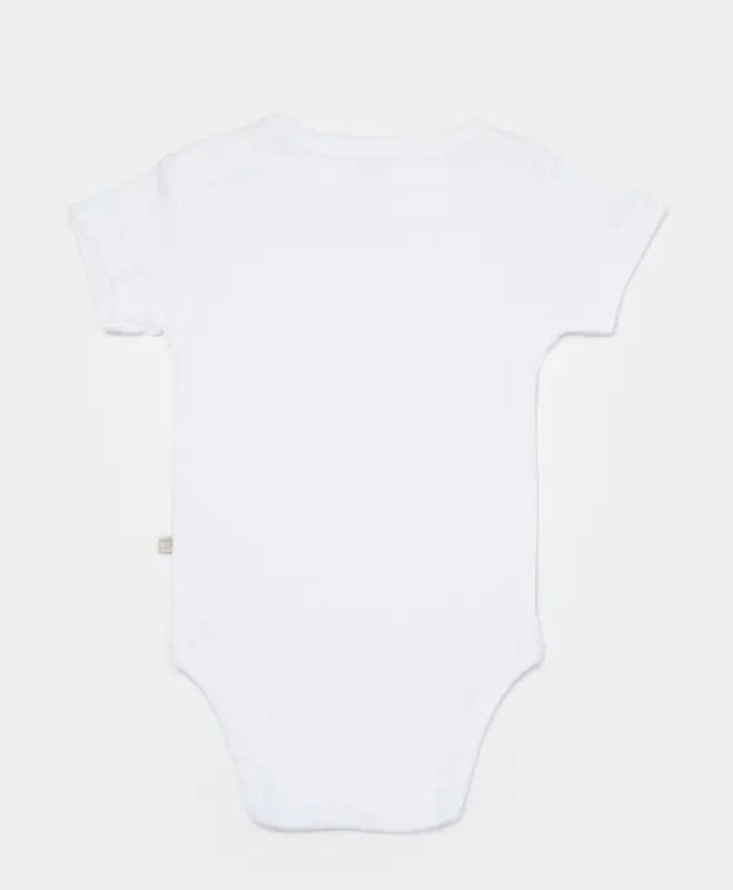 Unisex Jakar Desenli 2’Li Yarım Kol Organik Bebek Body - Beyaz/Ekru - 3 - 24 Ay - Bebek Giyim/Kız Bebek Giyim/Kız Bebek