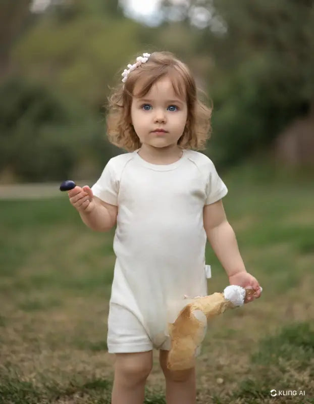 Unisex Jakar Desenli 2’Li Yarım Kol Organik Bebek Body - Beyaz/Ekru - 3 - 24 Ay - Bebek Giyim/Kız Bebek Giyim/Kız Bebek