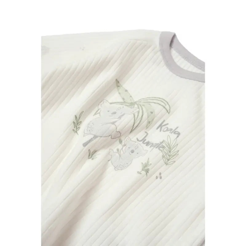 Unisex Koala Baskılı Uzun Kol Pamuklu Sweat - Organik - Pamuklu - 6 - 36 Ay - Ekru Renk - Bebek Giyim/Kız Bebek