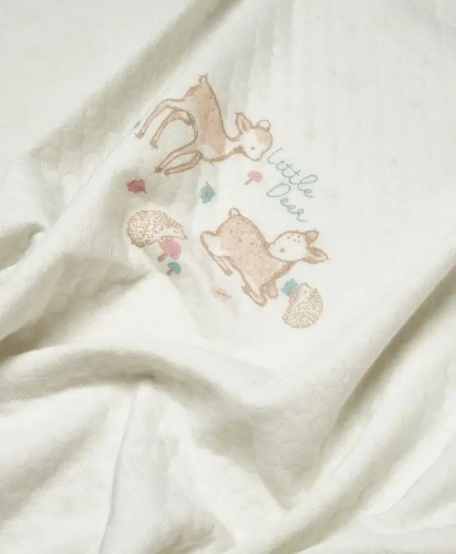 Unisex Little Dear Yazılı Yavru Ceylan Baskılı Organik Pamuklu Battaniye - mint yeşili / STANDART - Bebek Giyim/Kız