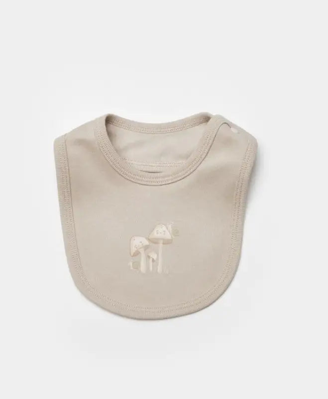 Unisex Mantar Baskılı Boydan Çıtçıtlı Organik Pamuklu Ayaklı Tulum Zıbın Seti Ayaklı Tulum - krem / 0-3 ay - Bebek